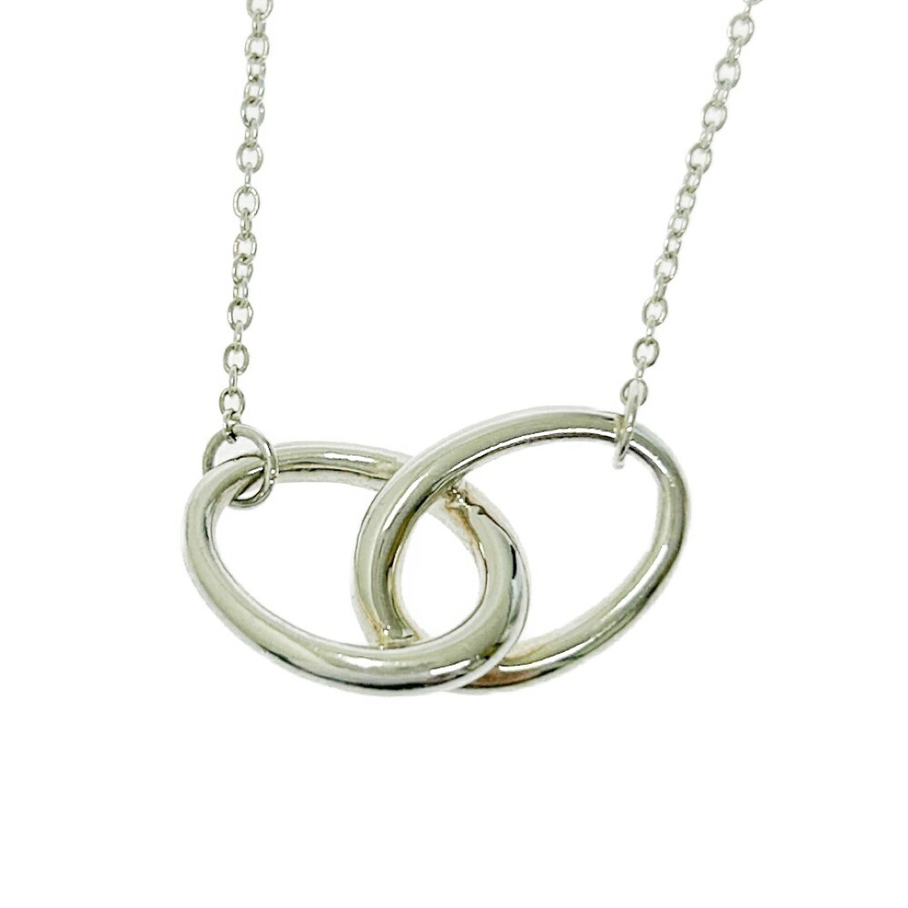 TIFFANY Co Silver Double Loop Necklace